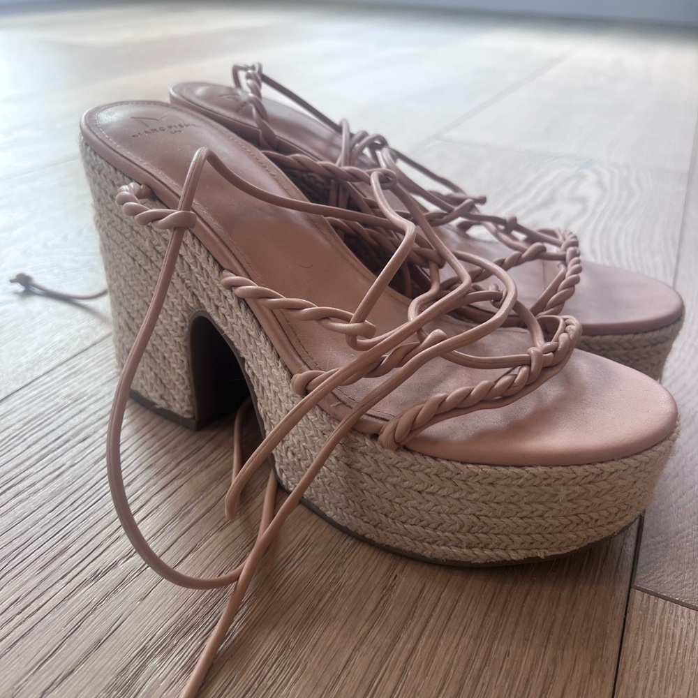 Marc Fisher Nude Platform Sandals